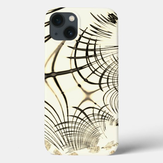 交差したナットブラウンの曲線トレース、明るい背景 Case-Mate iPhoneケース (裏面)