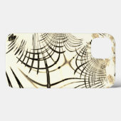 交差したナットブラウンの曲線トレース、明るい背景 Case-Mate iPhoneケース (裏面 (横))