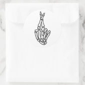 交差した指を持つスケルトンハンド ラウンドシール (バッグ)