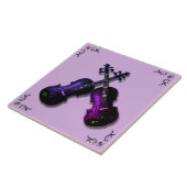 交差した紫のバイオリン タイル (側面)