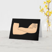 交差した腕 カード (黄色い花)