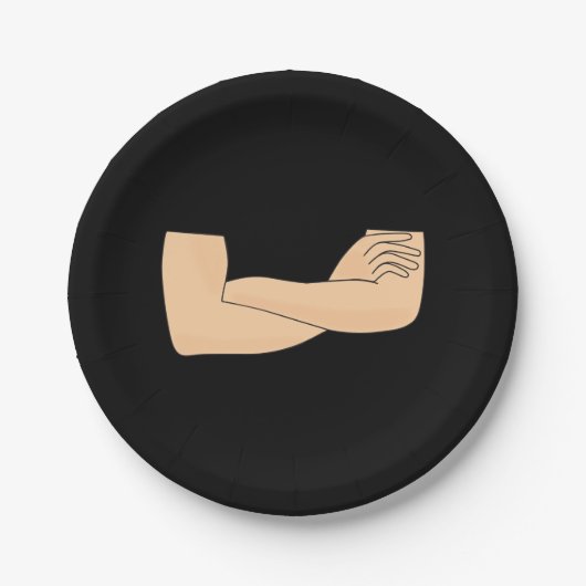 交差した腕 ペーパープレート (正面)