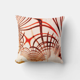 交差した赤い茶色の曲がったトレース、古いエフェクト クッション