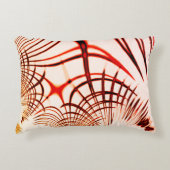 交差した赤茶色の曲線のトレース、エイジドエフェクト アクセントクッション (正面)