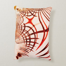 交差した赤茶色の曲線のトレース、エイジドエフェクト アクセントクッション