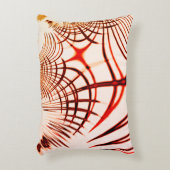 交差した赤茶色の曲線のトレース、エイジドエフェクト アクセントクッション (正面(垂直))