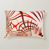 交差した赤茶色の曲線のトレース、エイジドエフェクト アクセントクッション (裏面)