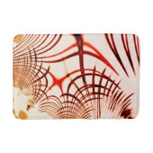 交差した赤茶色の曲線のトレース、エイジドエフェクト バスマット (正面)