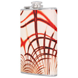 交差した赤茶色の曲線のトレース、エイジドエフェクト フラスク