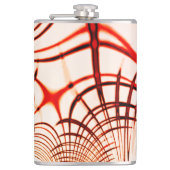 交差した赤茶色の曲線のトレース、エイジドエフェクト フラスク (正面)