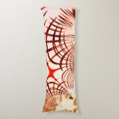 交差した赤茶色の曲線のトレース、エイジドエフェクト ボディピロー (正面縦)