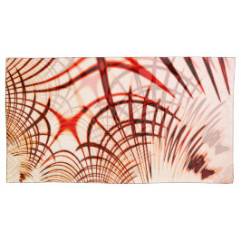 交差した赤茶色の曲線のトレース、エイジドエフェクト 枕カバー