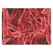 交差した重なり合う赤いアクリルリボンの残り テーブルクロス (正面(横))