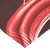 交差した重なり合う赤いアクリルリボンの残り テーブルクロス (アングル)