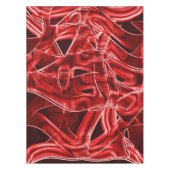 交差した重なり合う赤いアクリルリボンの残り テーブルクロス (正面)