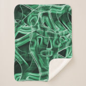 交差して重なっている緑色のアクリルテープ切り出し シェルパブランケット (正面)