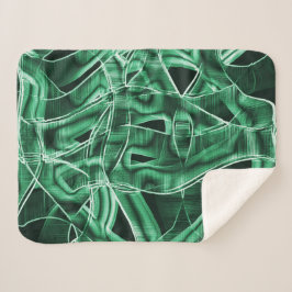 交差して重なっている緑色のアクリルテープ切り出し シェルパブランケット