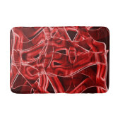 交差し、重なっている赤いアクリルリボン切り出し バスマット (正面)
