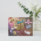 交差する世界はがき日はがき(10月1日) ポストカード (スタンド正面)