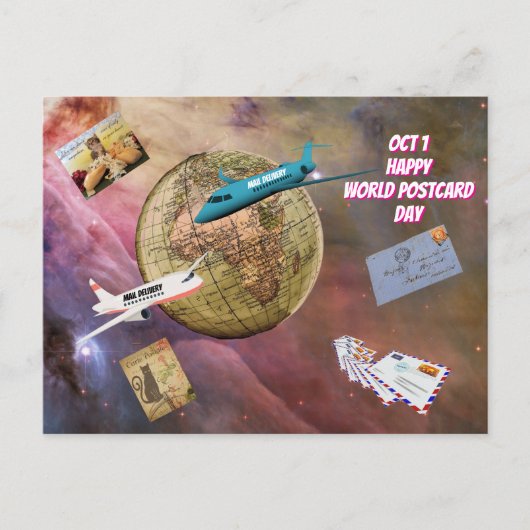 交差する世界はがき日はがき(10月1日) ポストカード (正面)