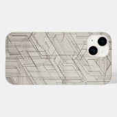 交差する四角形の線のアート Case-Mate iPhoneケース (裏面 (横))