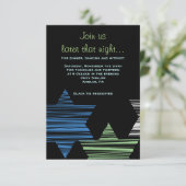 交差する星バーバルミツワーパーティーカード 招待状 (スタンド正面)