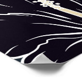 交差する曲線スエレガントタイル化ハイビスカス流 ポスター (角)