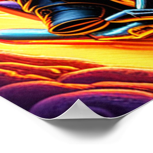 交差する木の手足を乗り越える ポスター (角)