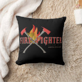 交差する消防士は打ち切ります(ガラスEfffect) クッション (ブランケット)