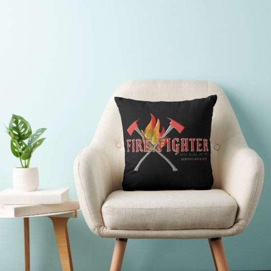 交差する消防士は打ち切ります(ガラスEfffect) クッション (椅子)