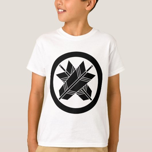 交差する矢の円 Tシャツ (正面)