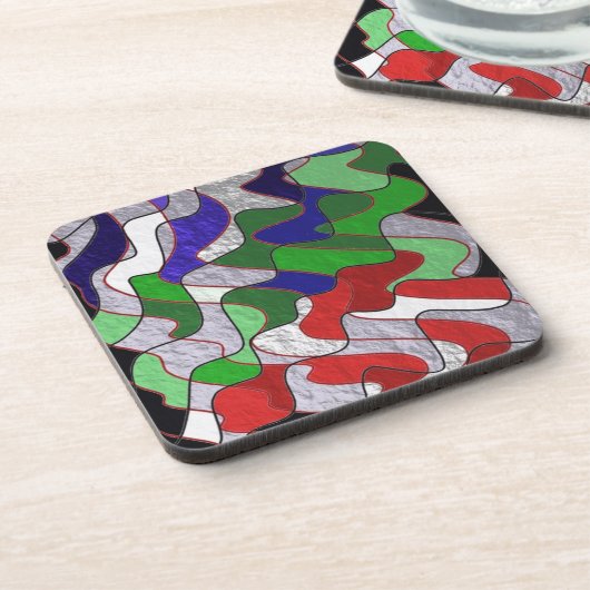 交差する色 コースター (左側)