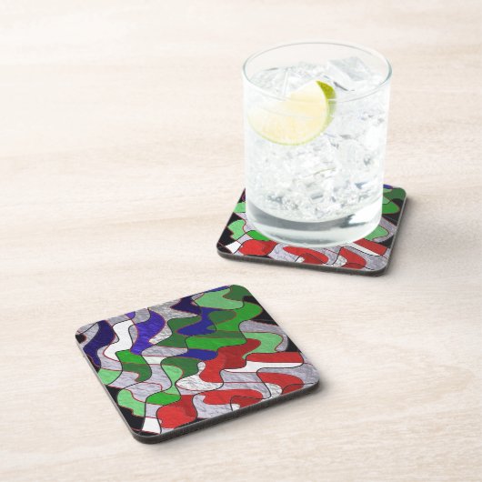 交差する色 コースター (右側)