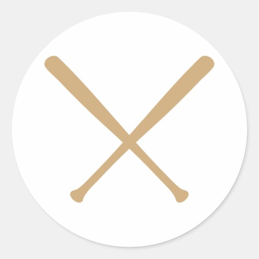 交差する野球用バット ラウンドシール (正面)