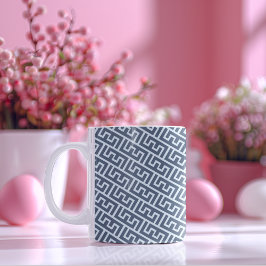 交差するEアルファベットパターン ツートーンマグカップ