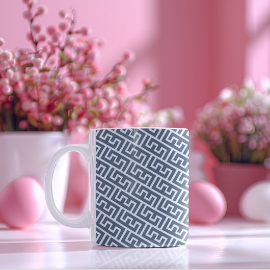 交差するEアルファベットパターン ツートーンマグカップ