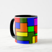 交差カラフル長方形 マグカップ (正面左)