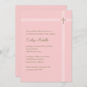 交差コーナーバプティスマ/《キリスト教》洗礼式や命名式招待状 招待状 (正面/裏面)