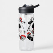 交差サーベルを持つ海賊スカル ウォーターボトル (左面)