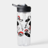 交差サーベルを持つ海賊スカル ウォーターボトル (右面)