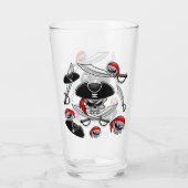 交差サーベルを持つ海賊スカル タンブラーグラス (裏面)