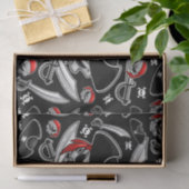 交差サーベルを持つ海賊スカル 薄葉紙 (ギフト)