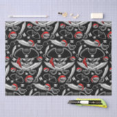 交差サーベルを持つ海賊スカル 薄葉紙 (クラフト)