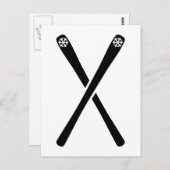 交差スキー ポストカード (正面/裏面)