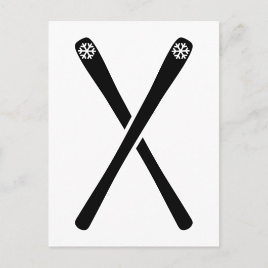 交差スキー ポストカード (正面)