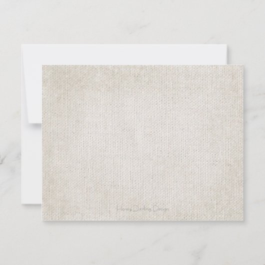 交差ステッチの旧式な結婚式の保存日付カード セーブザデート (裏面)