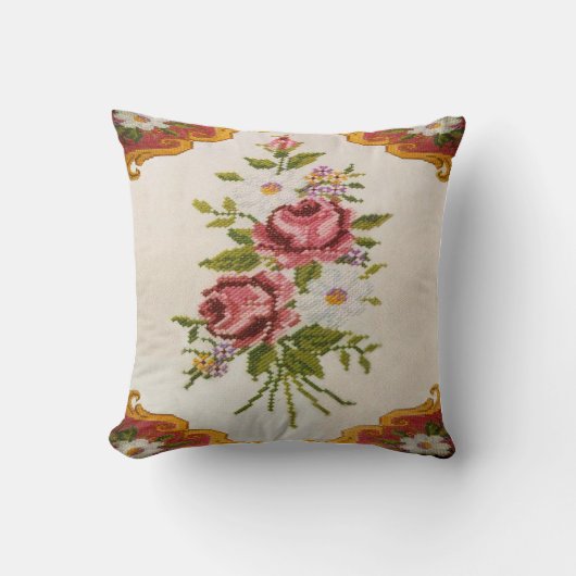 交差ステッチの機械化の写真の枕 クッション (正面)