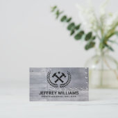 交差ハンマー |金属リベット名刺 名刺 (スタンド正面)