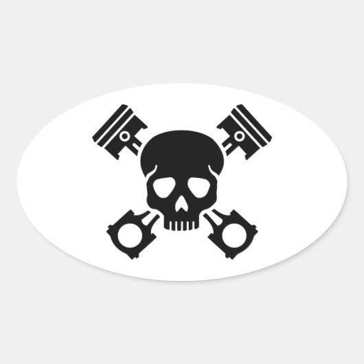 交差ピストンスカル 楕円形シール (正面)