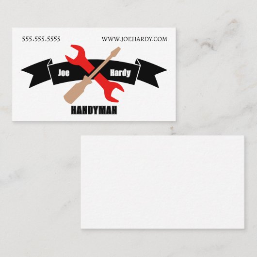 交差工具とバナー契約者用手引き師 名刺 (正面/裏面)